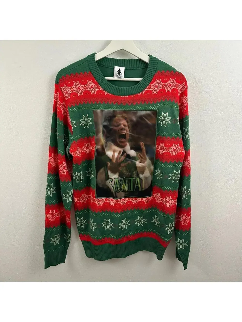 Elf Men’s Ugly Christmas Sweater Size S